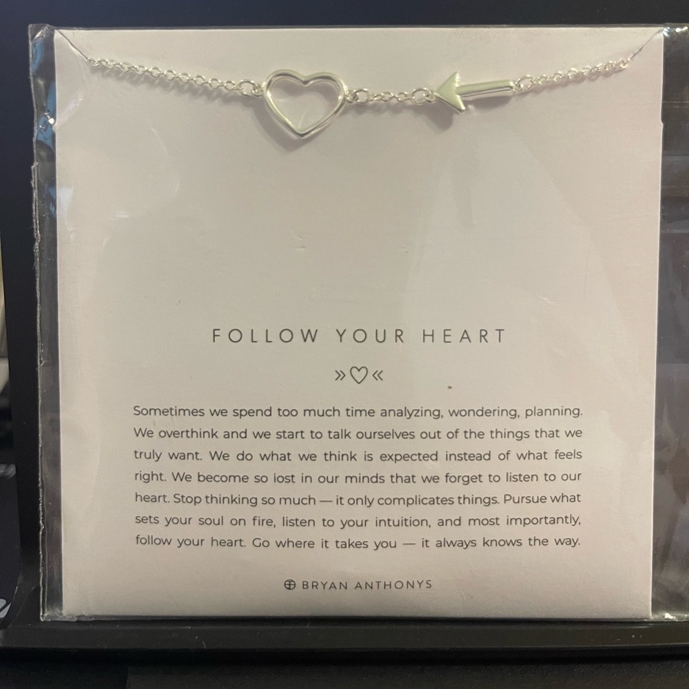 Bryan Anthonys Follow your Heart necklace -silver